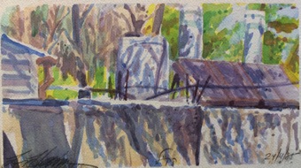 Campsite scene Campsite scene